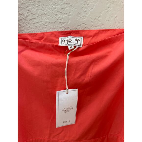 NWT $128 Mille Anais Puff Sleeve Coral Mini Dress Size w/ Tie - Picture 5 of 7